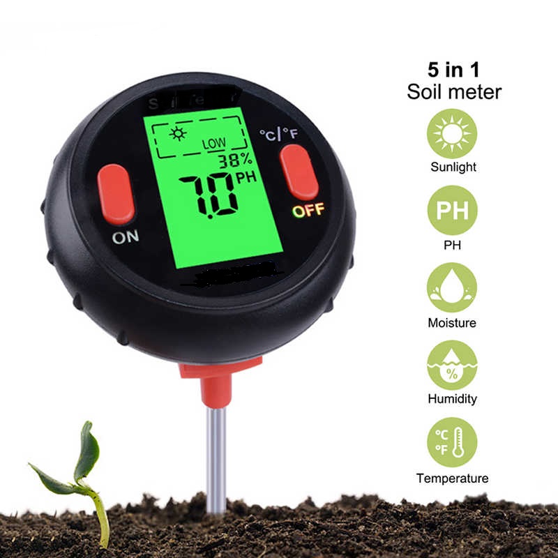 Измеритель влажности почвы 5 в 1 Green Helper PH-500Измеритель влажности почвы 5 в 1 Green Helper PH-500
