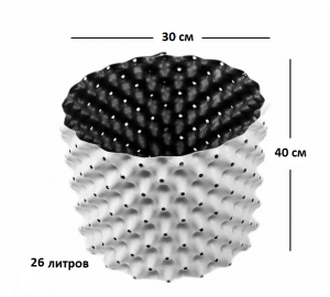 Горшок Grow Pot Aero (Д30 / В40 см) 26 л белыйГоршок Grow Pot Aero (Д30 / В40 см) 26 л белый